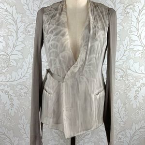 Rick Owens Silk Sheer Wrap Blazer size 42